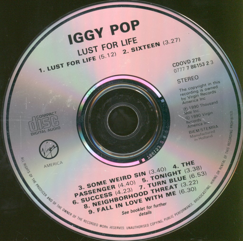 Iggy Pop - Lust For Life - Cd