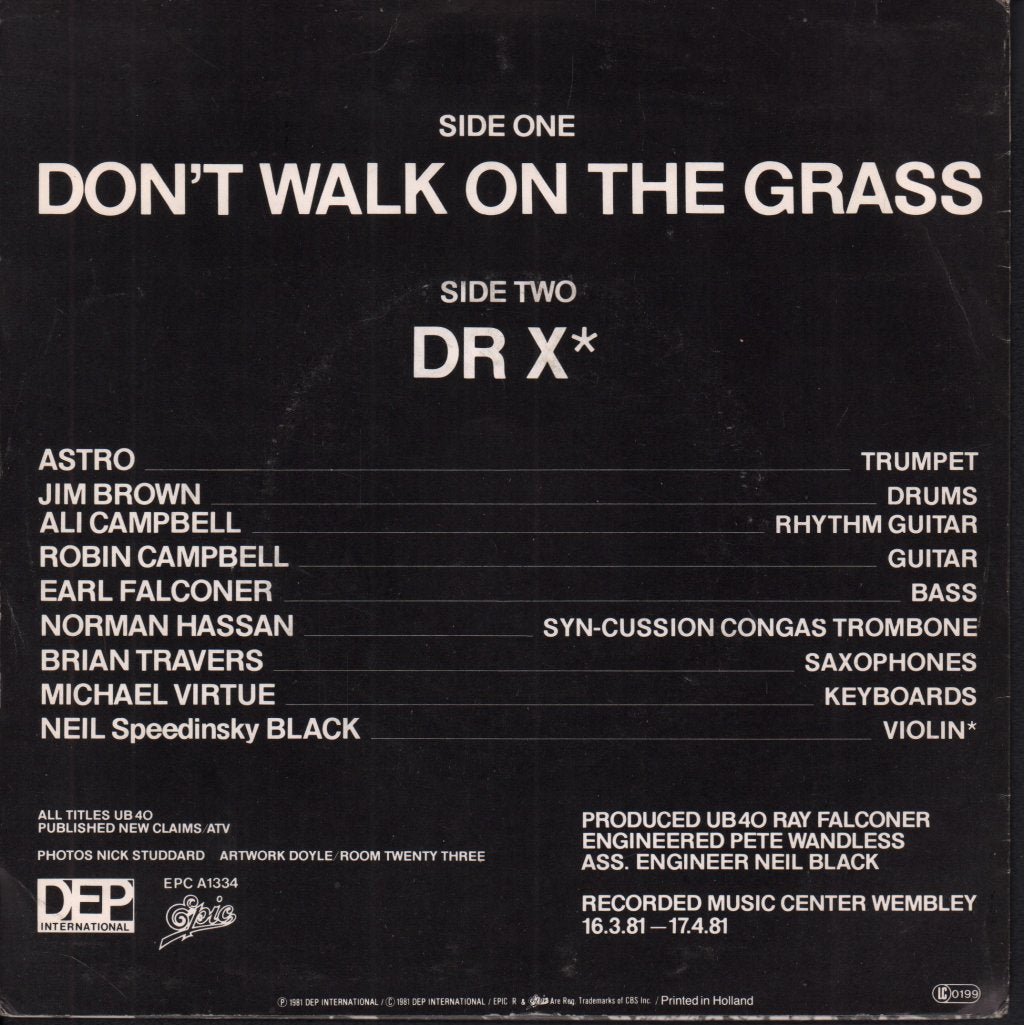 UB40 - Don't Walk On The Grass - 7 Inch