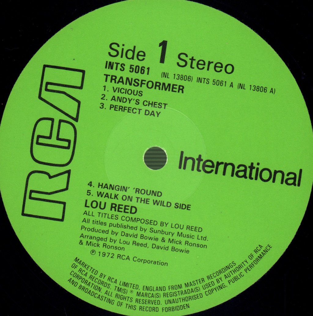 Lou Reed - Transformer - Lp