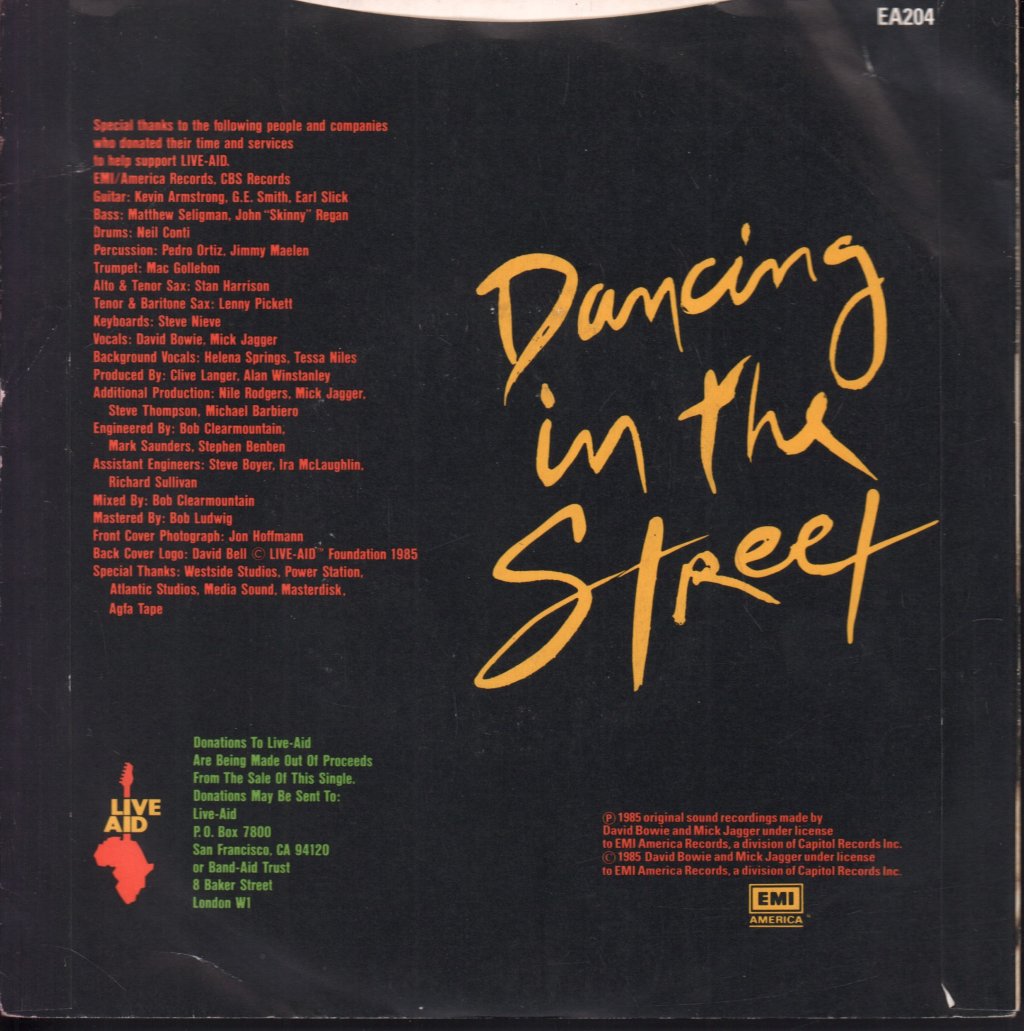 David Bowie And Mick Jagger - Dancing In The Street - 7 Inch