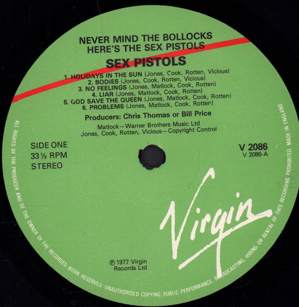 Sex Pistols - Never Mind The Bollocks - Lp