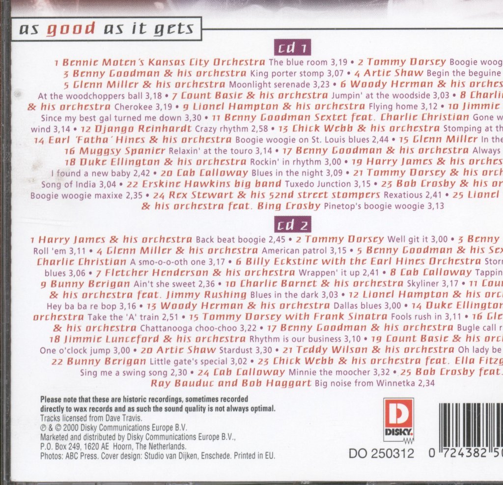 Various Artists - As Good As It Gets - Swing - Double Cd