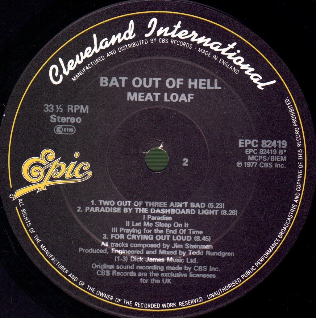 Meat Loaf - Bat Out Of Hell - Lp