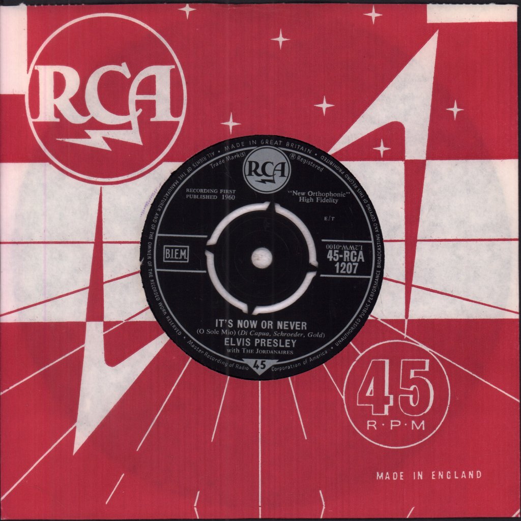 Elvis Presley - It's Now Or Never - 7 Inch