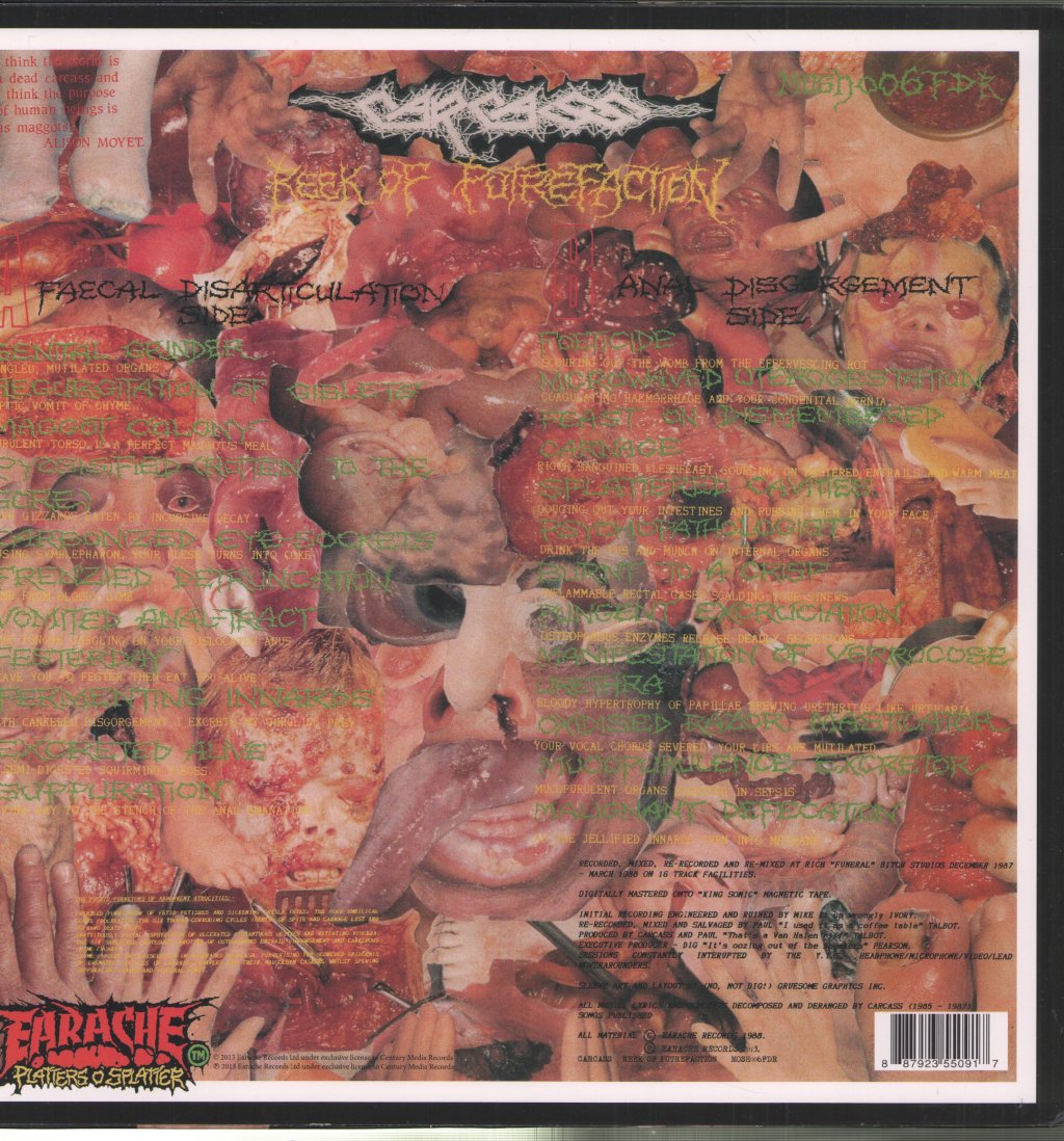 Carcass - Reek Of Putrefaction - Lp