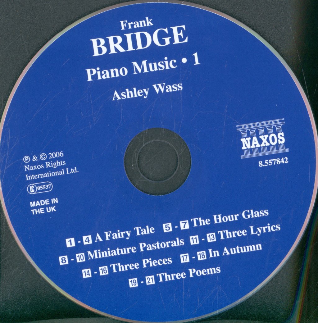 Ashley Wass - Bridge: Piano Music, Vol. 1 - Cd
