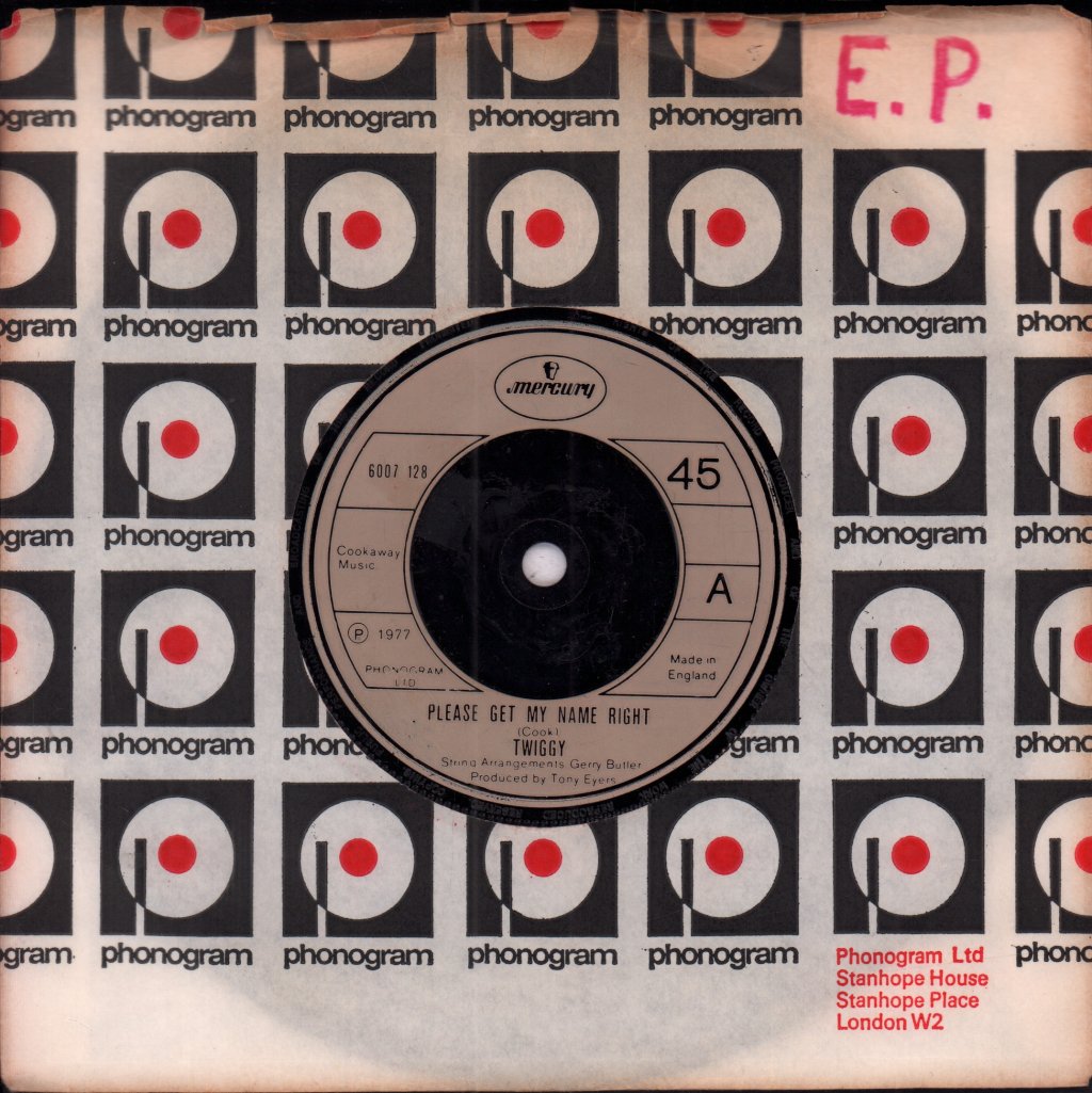 Twiggy - Please Get My Name Right - 7 Inch