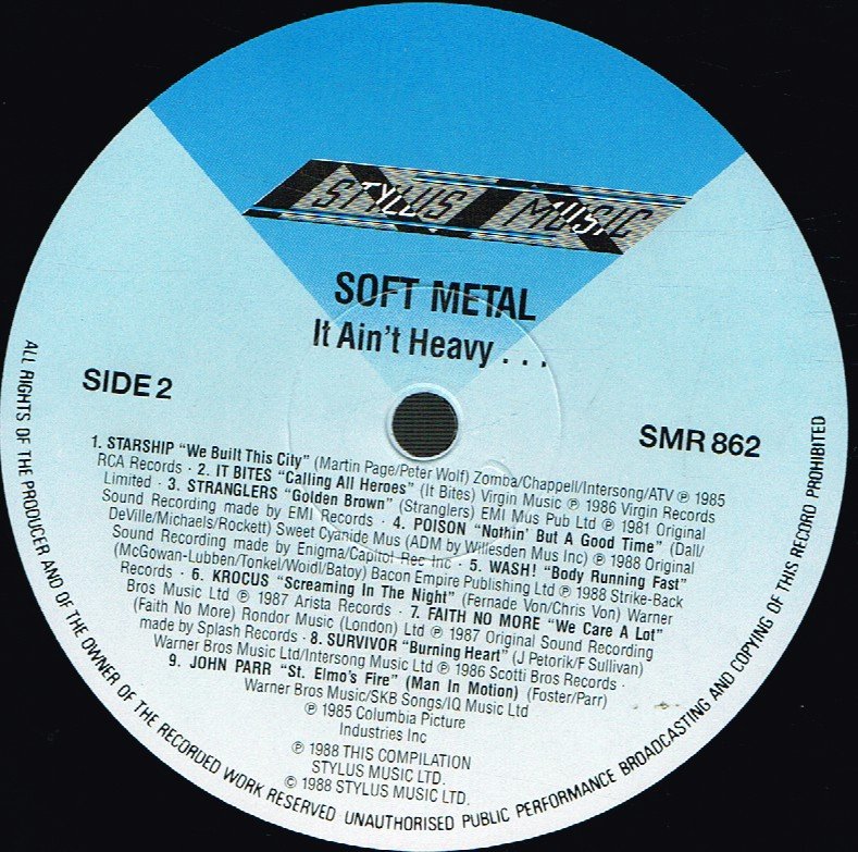 Various Artists - Soft Metal It Ain't Heavy - Lp