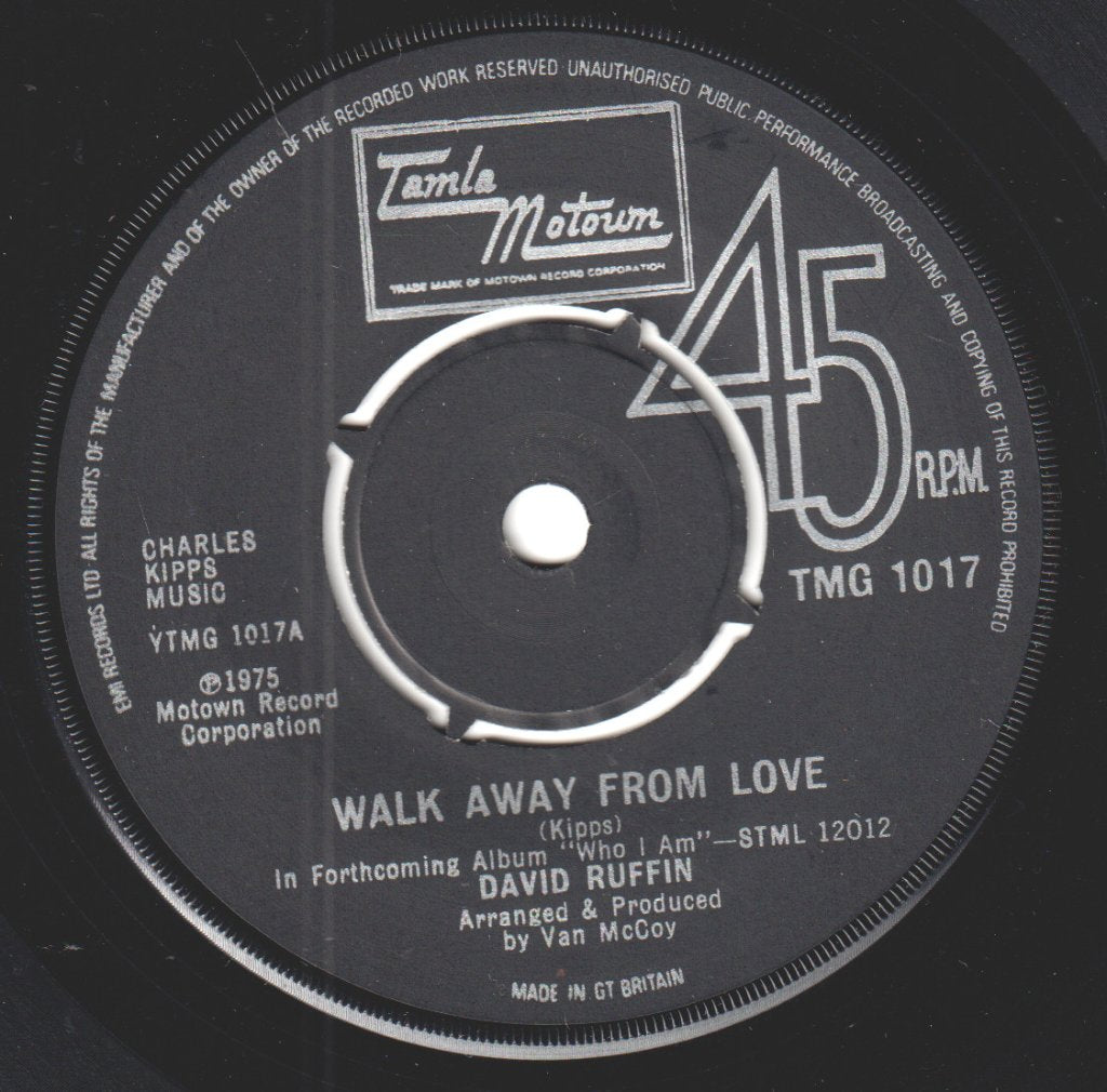 David Ruffin - Walk Away From Love - 7 Inch
