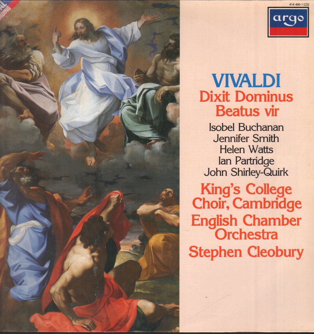 Isobel Buchanan / Jennifer Smith / Helen Watts / King's College Choir, Cambridge / Stephen Cleobury - Vivaldi - Dixit Dominus / Beatus Vir - Lp
