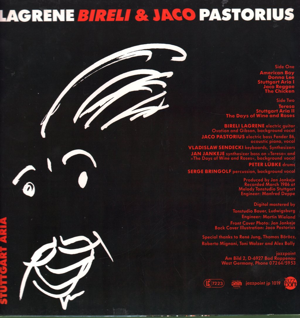 Lagrene Bireli / Joco Pastorius - Stuttgart Aria - Lp