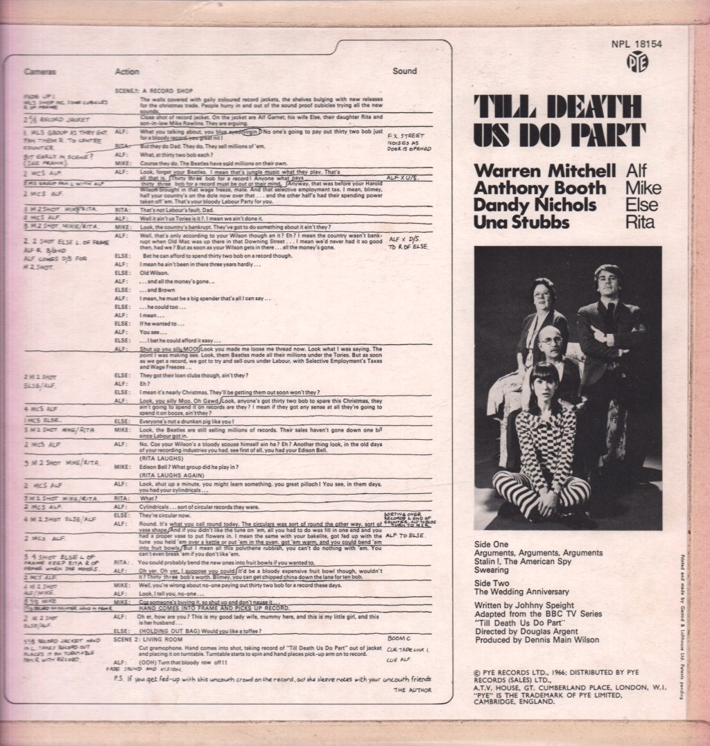 Warren Mitchell, Anthony Booth, Dandy Nichols And Una Stubbs - Till Death Us Do Part - Lp