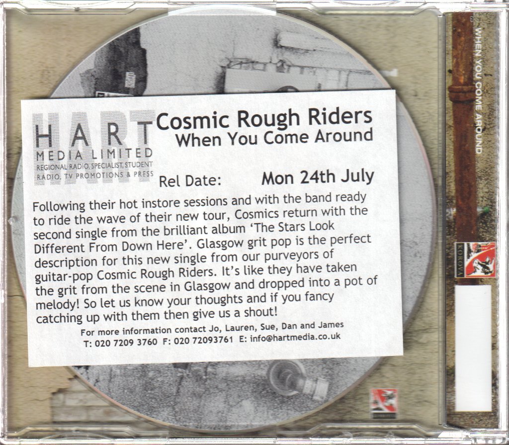 Cosmic Rough Riders - When You Come Around - Cd