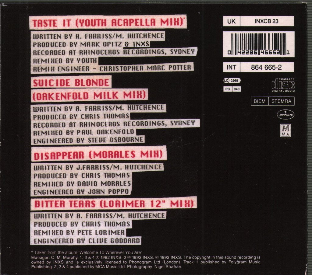 INXS - Taste It - Cd