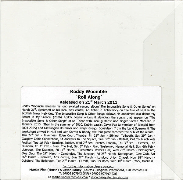 Roddy Woomble - Roll Along - Cdr