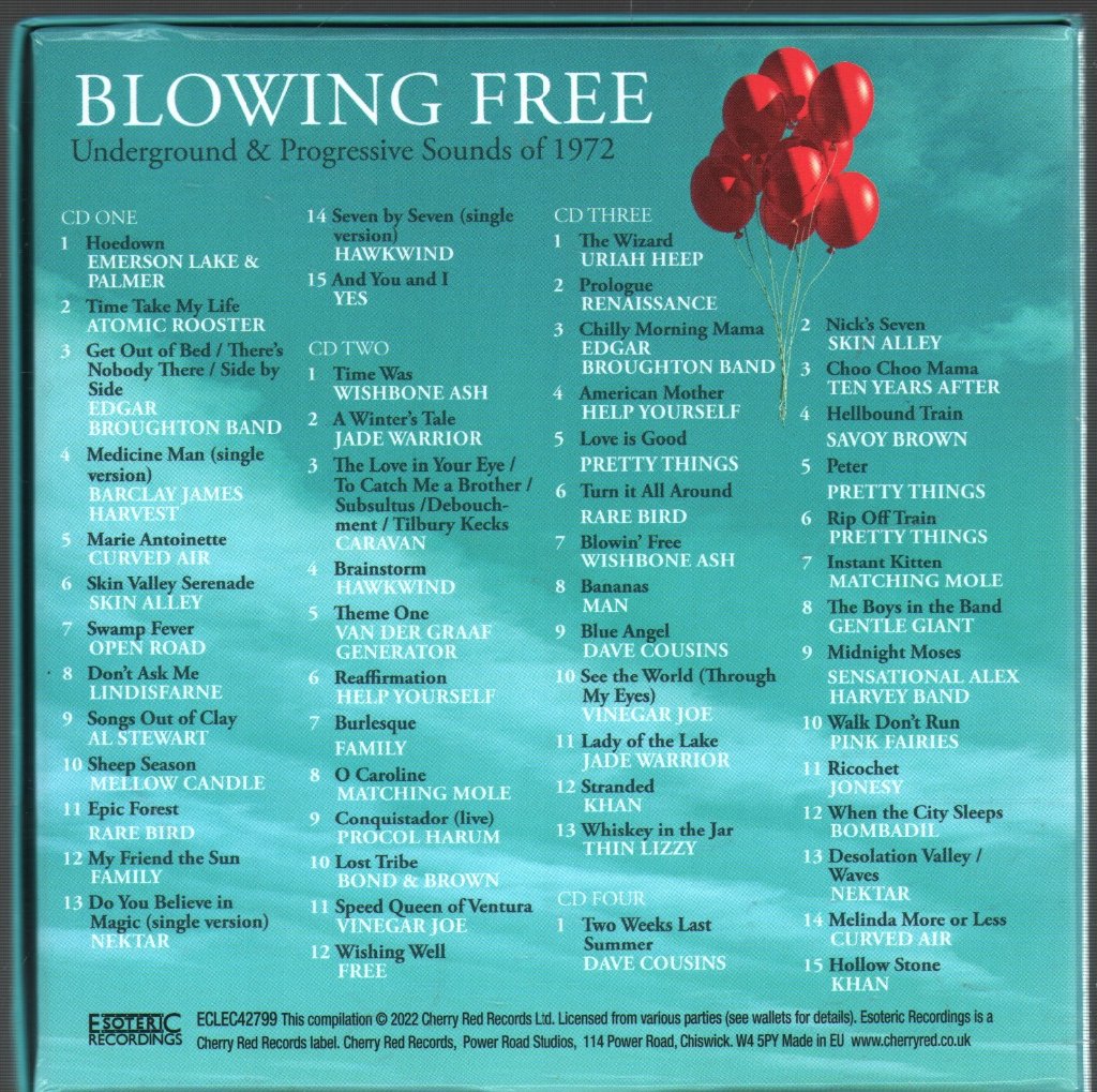 Various Artists - Blowing Free: Underground & Progressive Sounds Of 1972 - Cd Set