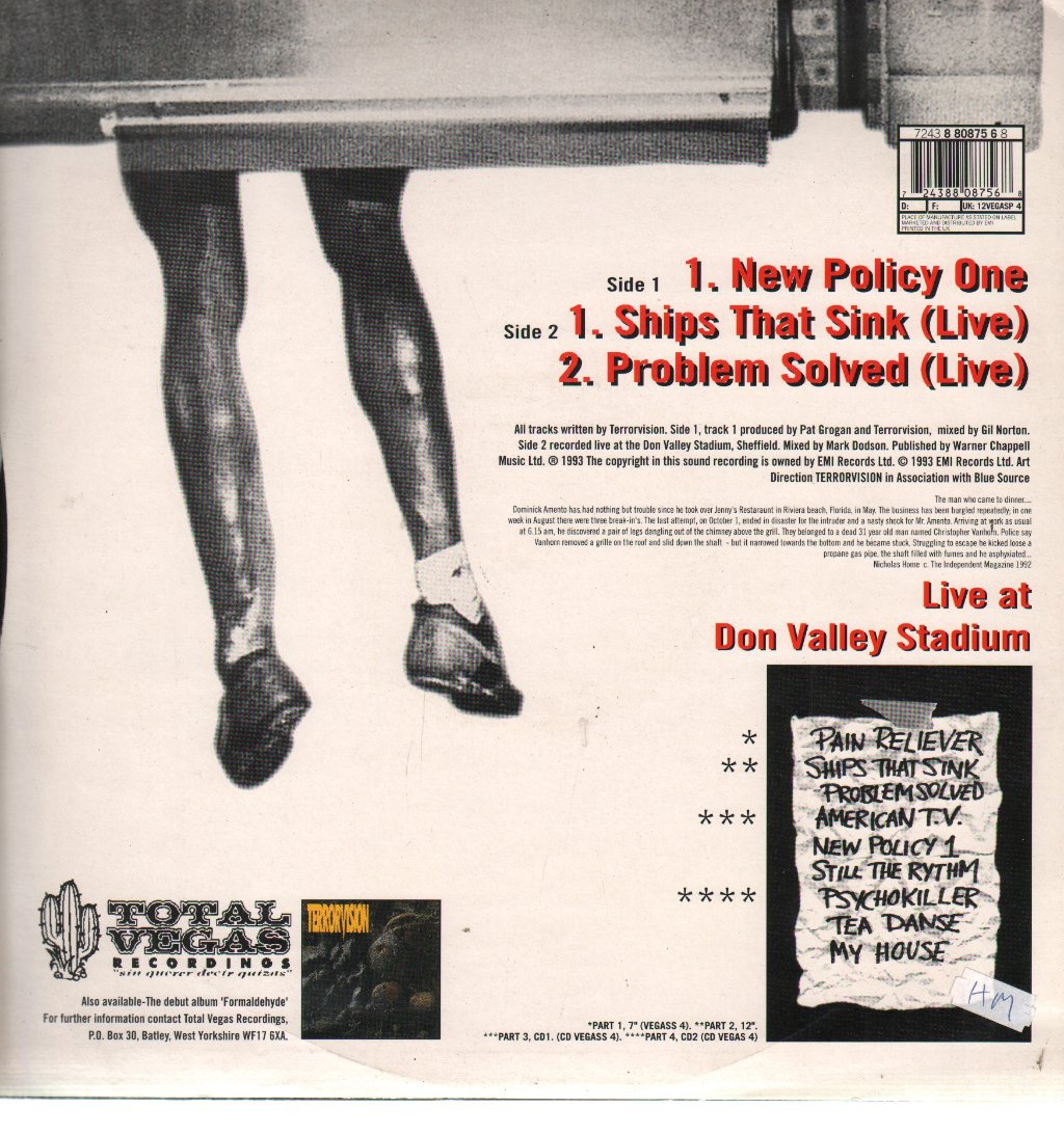 Terrorvision - New Policy One - 12 Inch