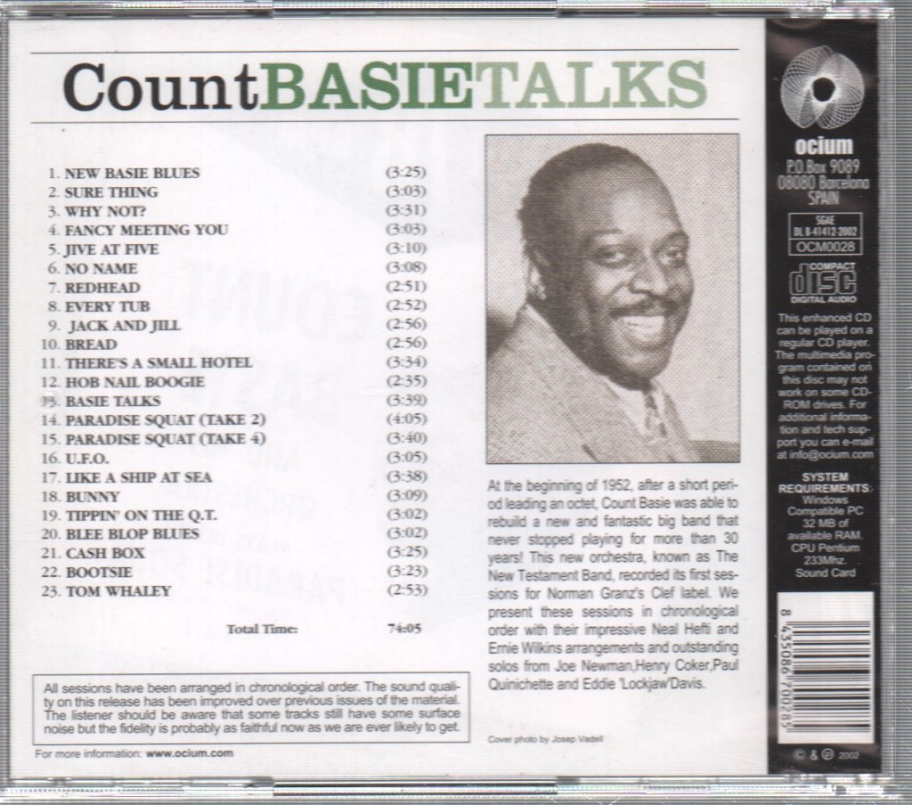 Count Basie - Basie Talks - Cd