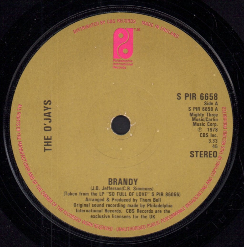 O'Jays - Brandy - 7 Inch