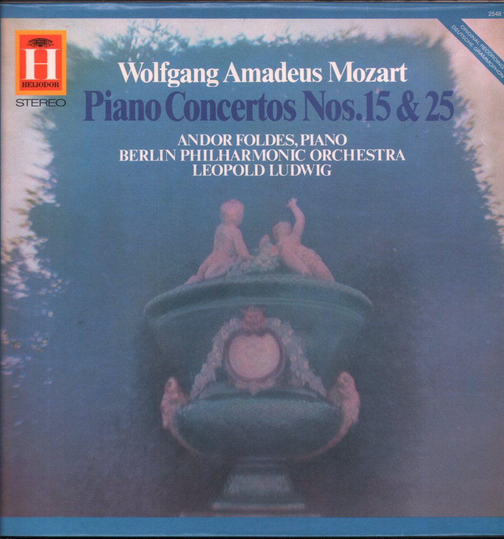 Andor Foldes / Berliner Philharmoniker / Leopold Ludwig - Wolfgang Amadeus Mozart - Piano Concertos Nos. 15 & 25 - Lp