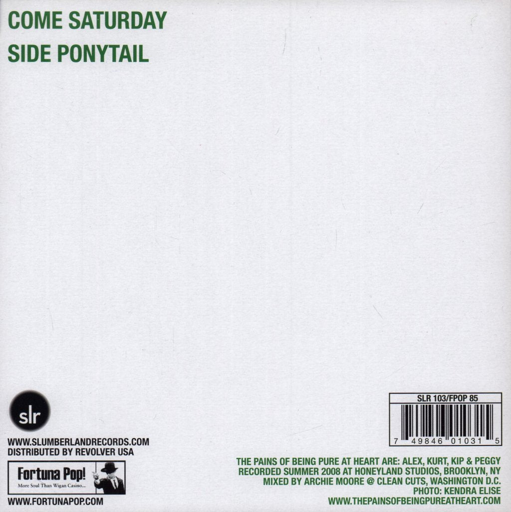 Pains Of Being Pure At Heart - Come Saturday - 7 Inch