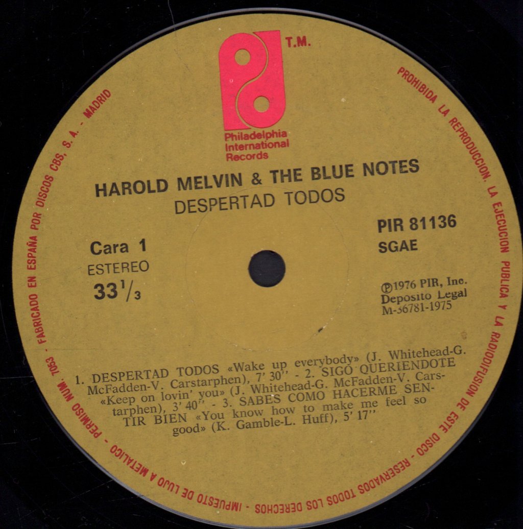 Harold Melvin And The Blue Notes - Wake Up Everybody - Lp