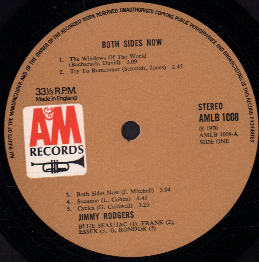 Jimmie Rodgers - Both Sides Now - Lp