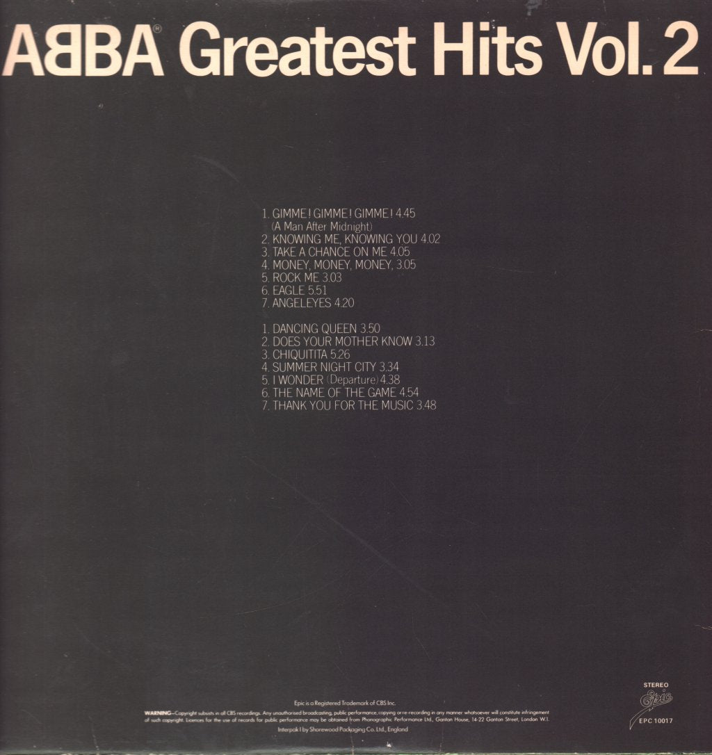 ABBA - Greatest Hits Volume 2 - Lp
