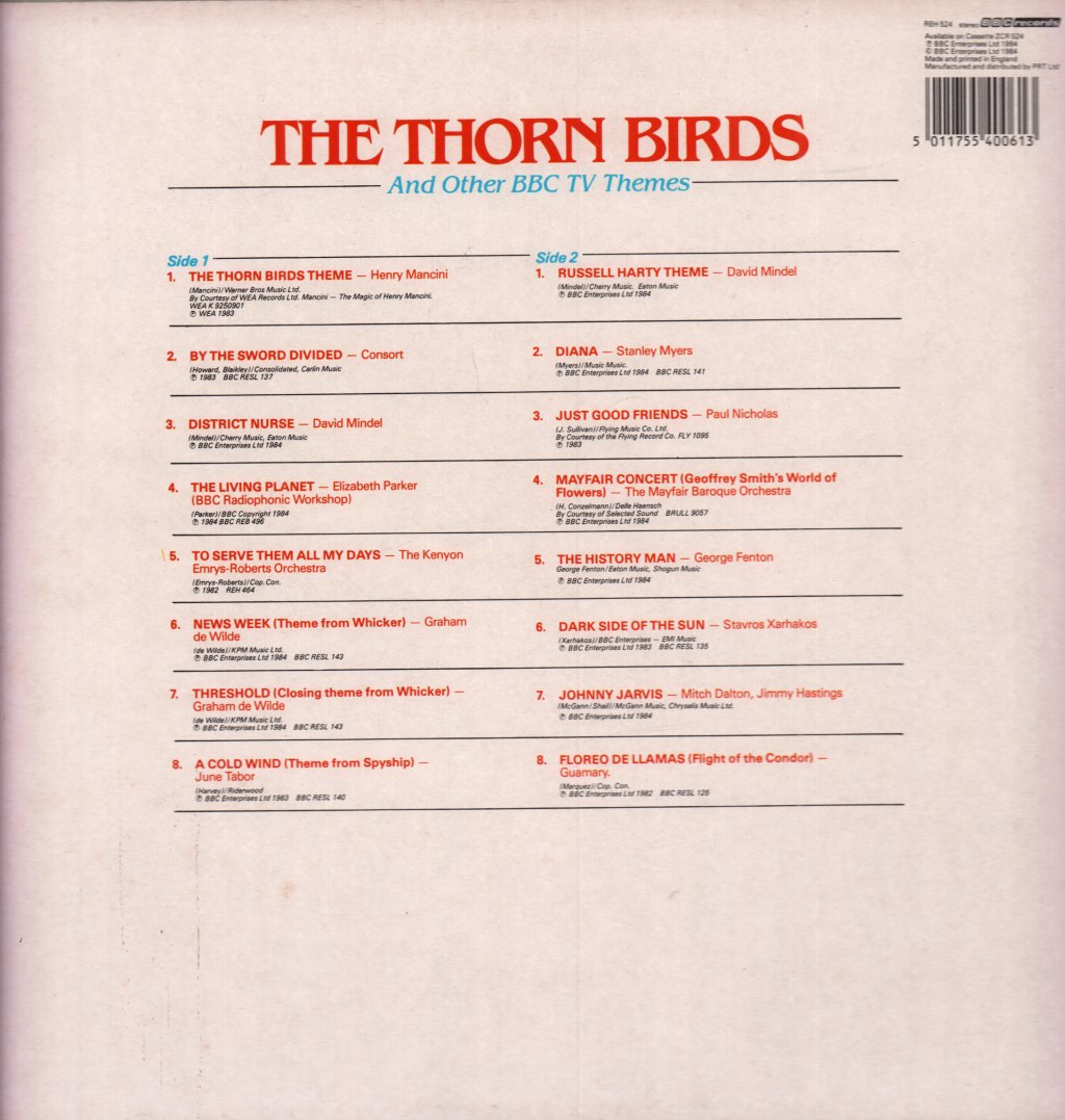 Various Artists - Thorn Birds And Other Bbc Tv Themes - Lp