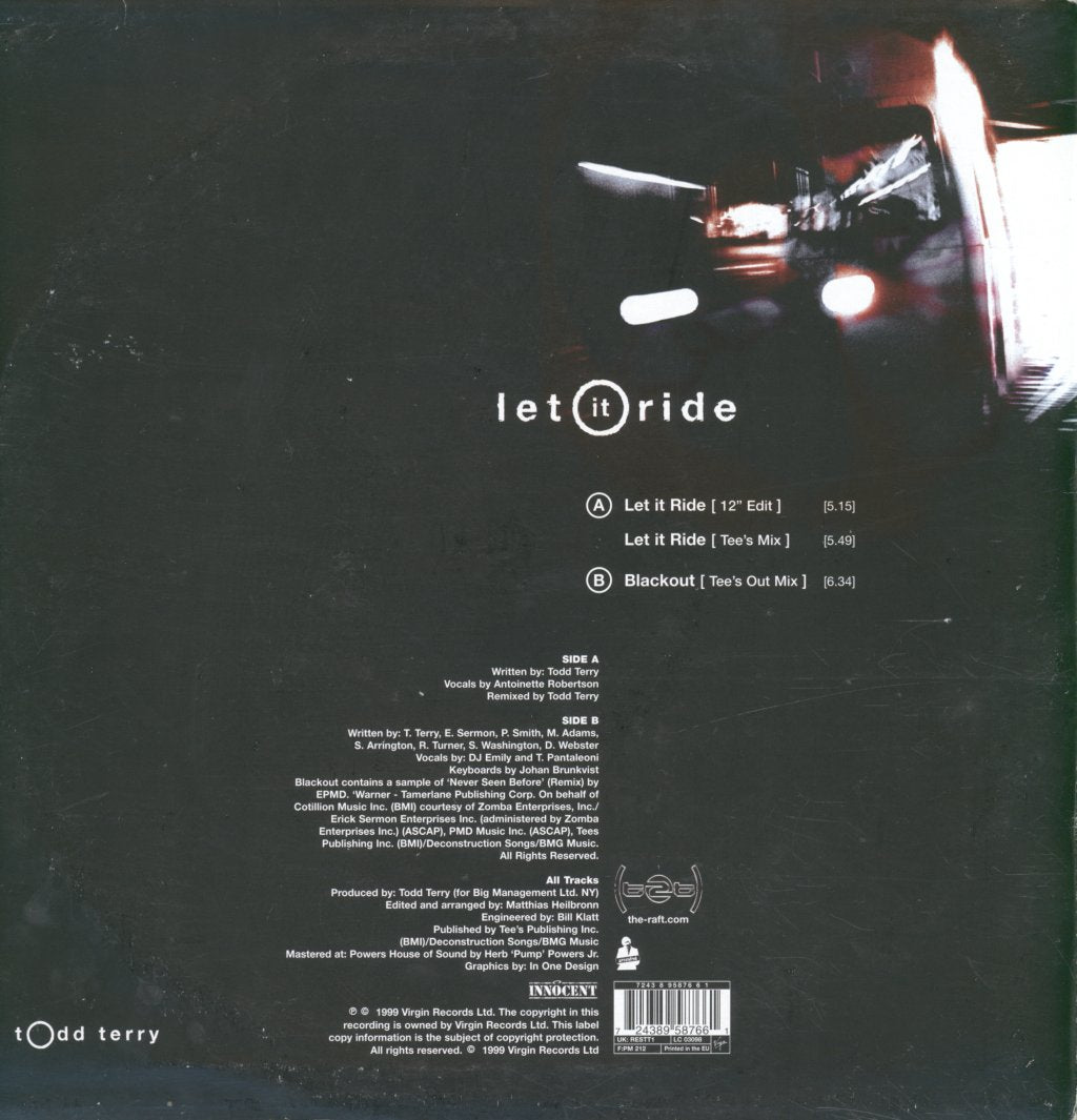 Todd Terry - Let It Ride - 12 Inch
