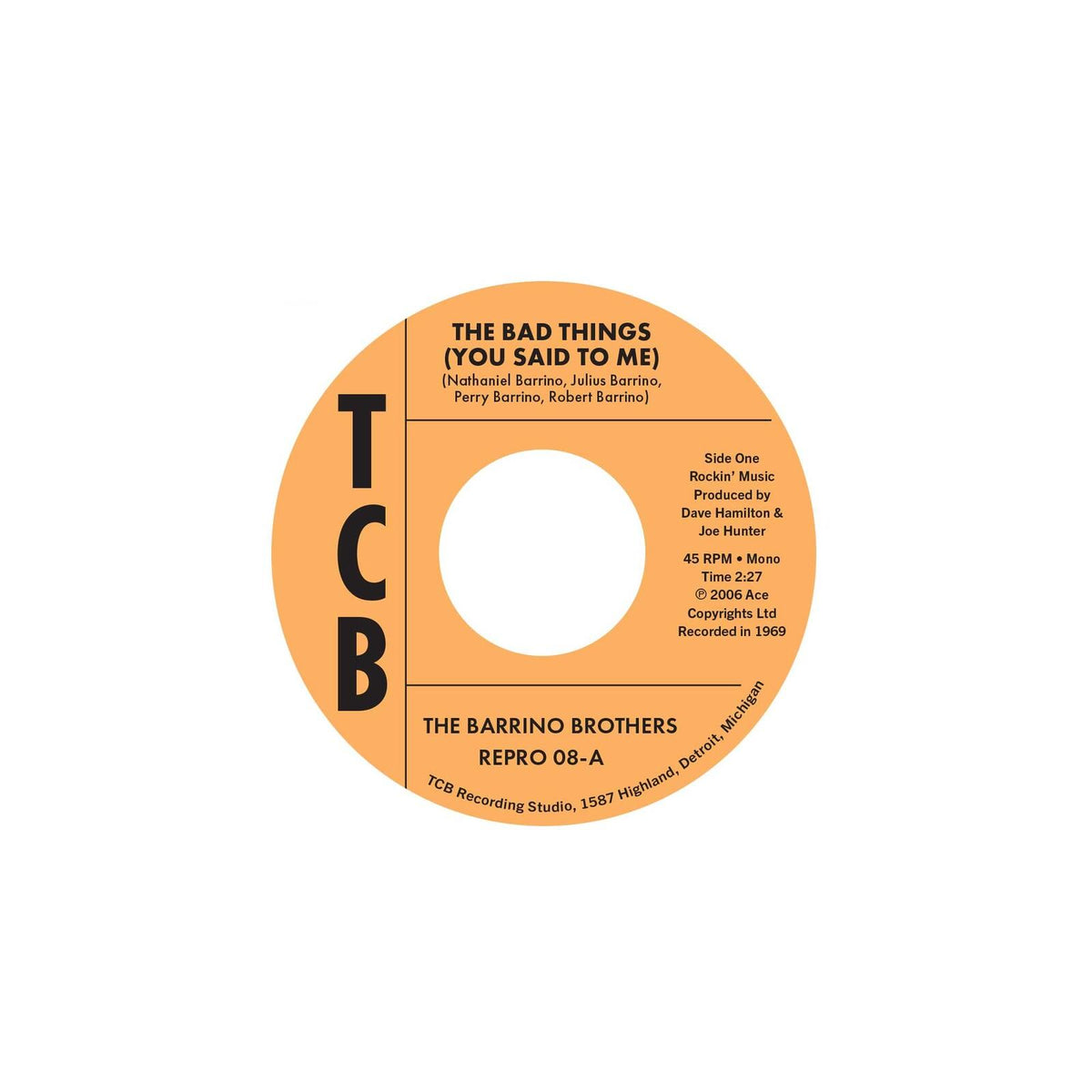 Barrino Brothers - Bad Things (You Said To Me - 7 Inch