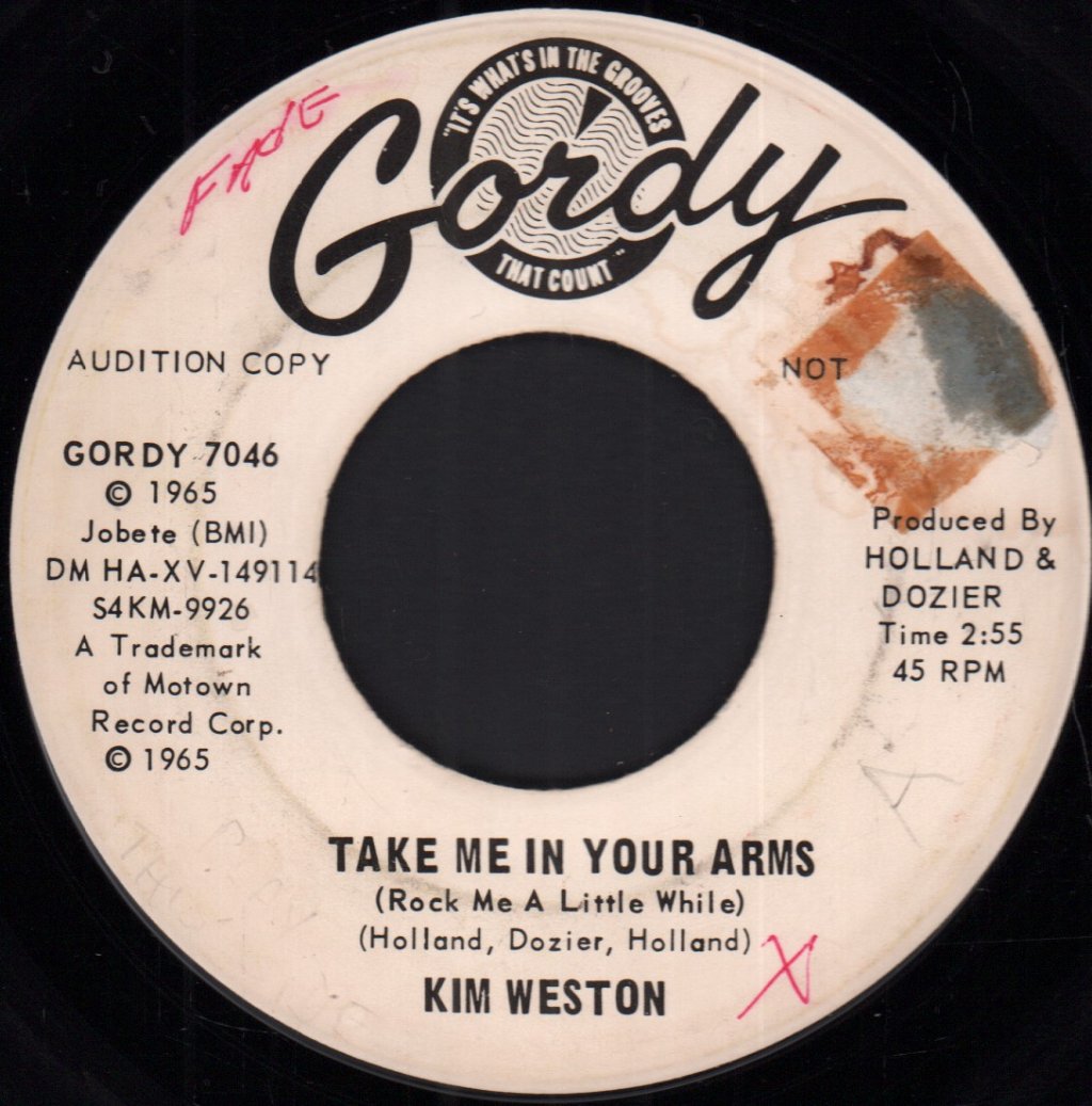 Kim Weston - Take Me In Your Arms (Rock Me A Little While) - 7 Inch