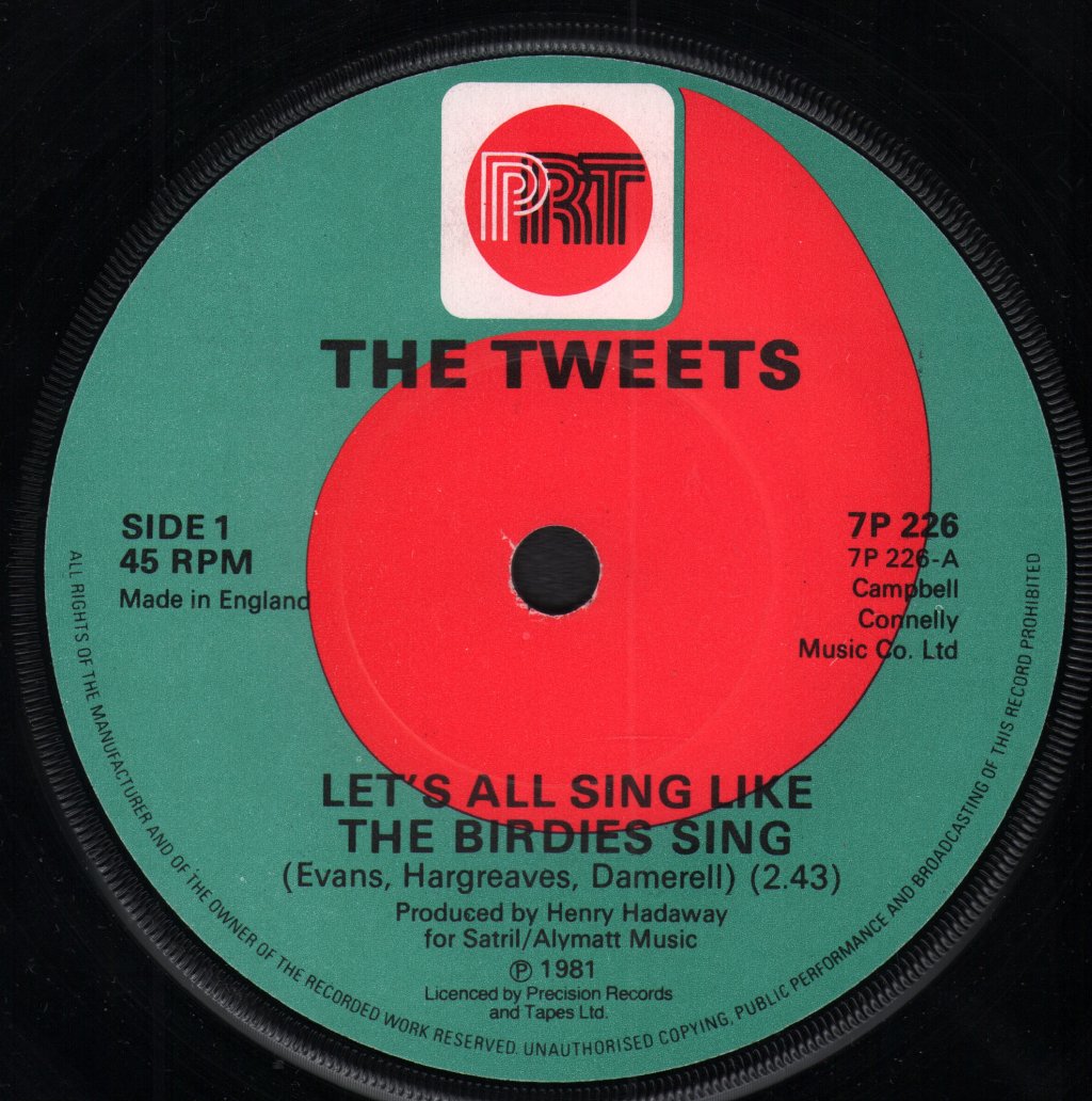 Tweets - Let's All Sing Like The Birdies Sing - 7 Inch