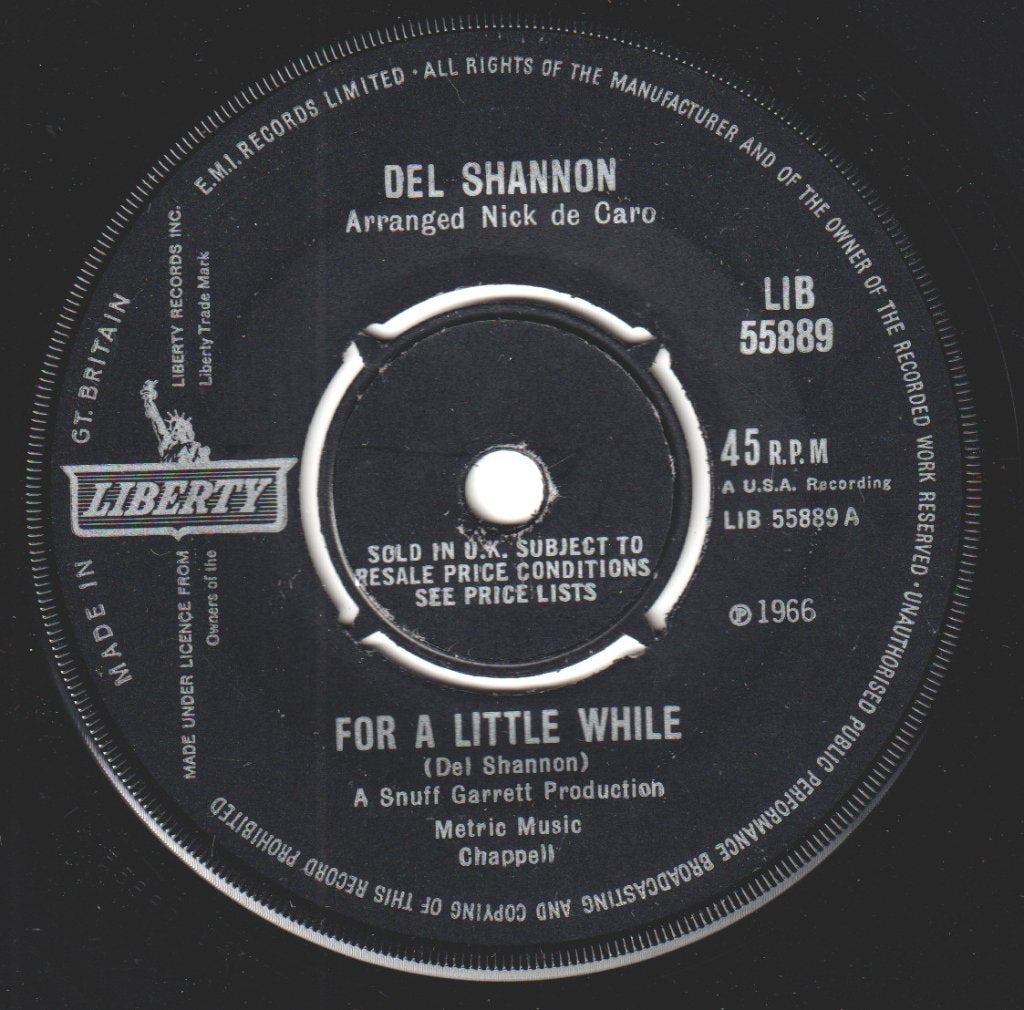 Del Shannon - For A Little While - 7 Inch