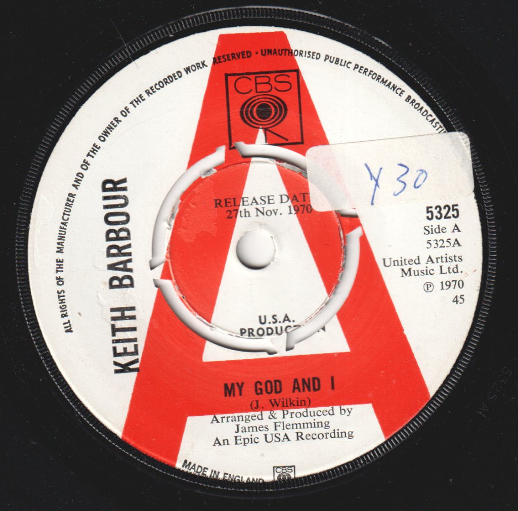 Keith Barbour - My God And I - 7 Inch