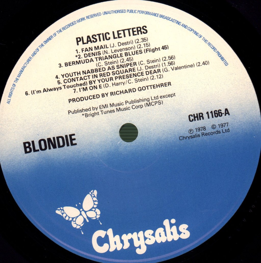 Blondie - Plastic Letters - Lp