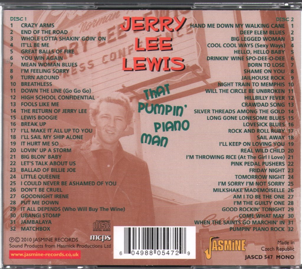 Jerry Lee Lewis - That Pumpin' Piano Man - Double Cd