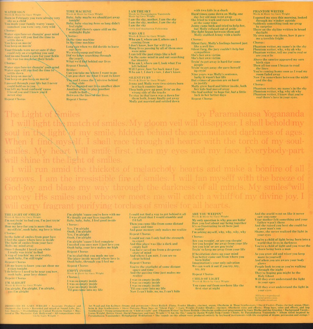 Gary Wright - Light Of Smiles - Lp