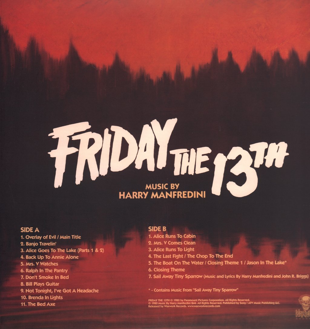Harry Manfredini - Friday The 13th (Original Motion Picture Score) - Lp