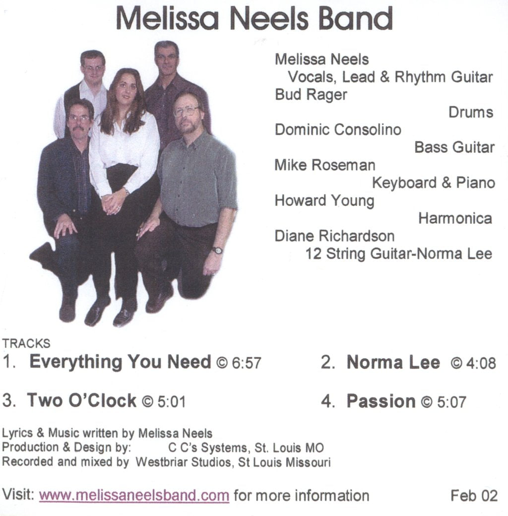 Melissa Neels Band - Everything You Need - Cdr
