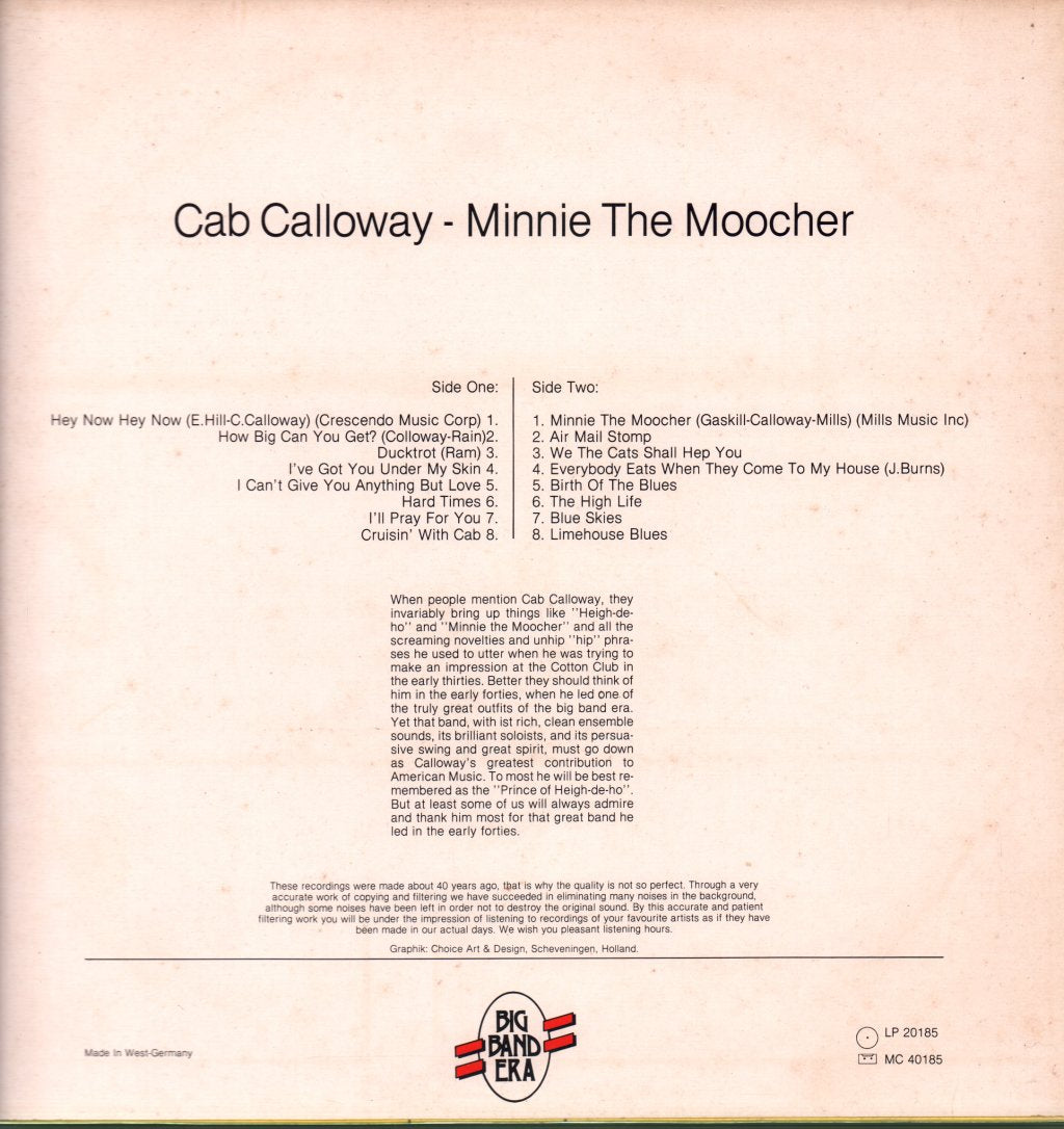 Cab Calloway - Minnie The Moocher - Lp