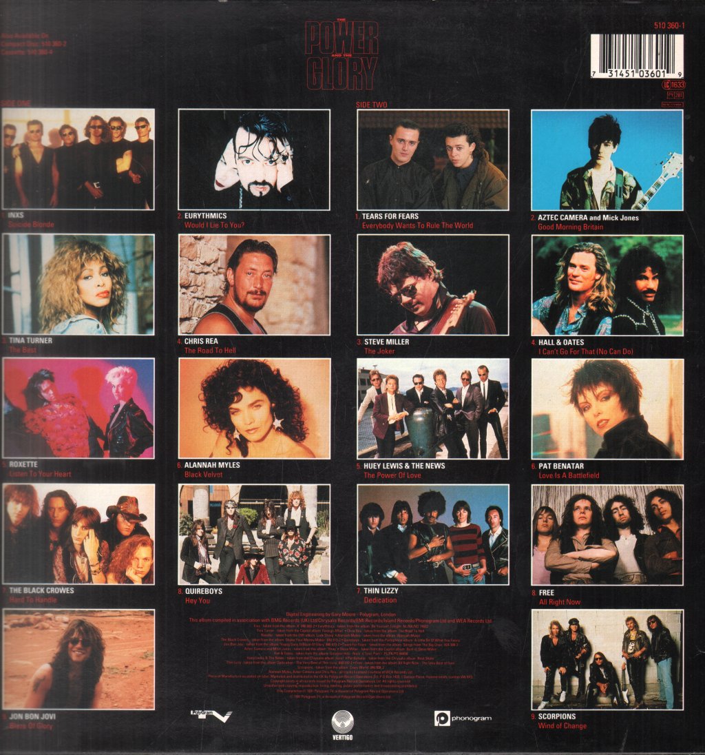 Various Artists - Power And The Glory (Compilation) - Lp