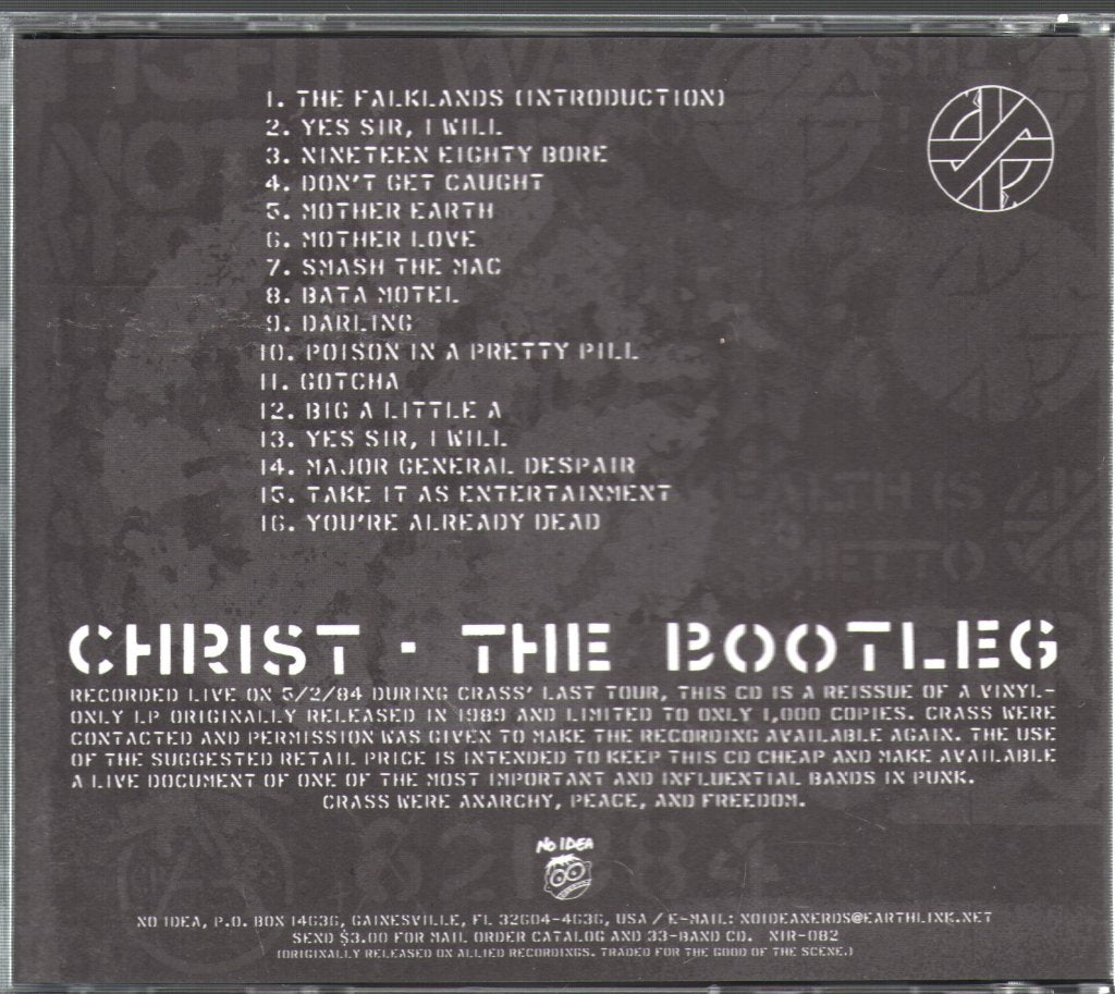 Crass - Christ - The Bootleg - Cd