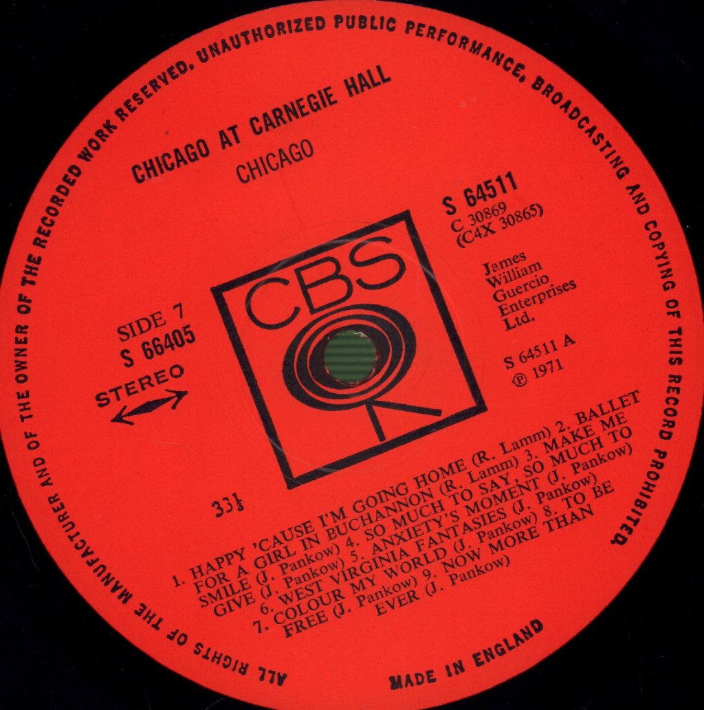 Chicago - Chicago At Carnegie Hall - Lp Set