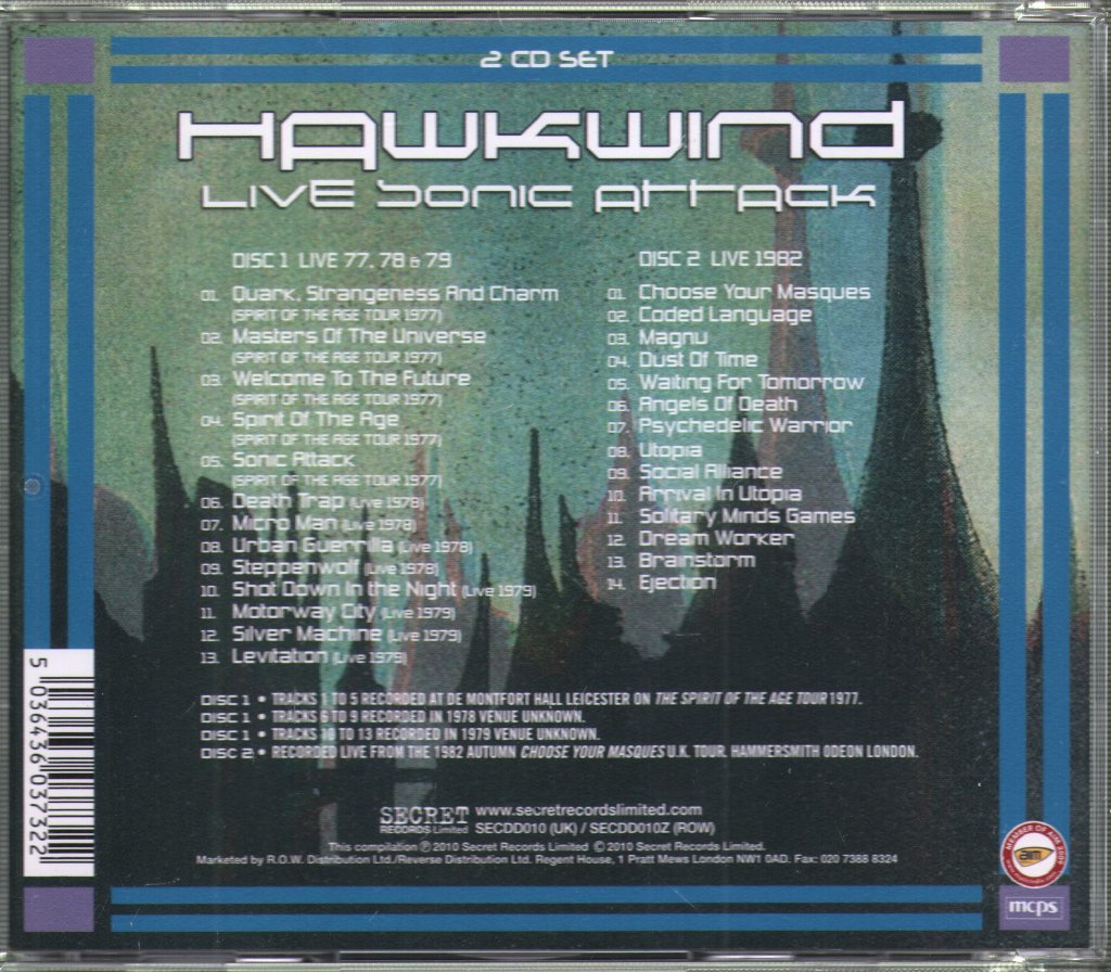 Hawkwind - Live Sonic Attack - Double Cd