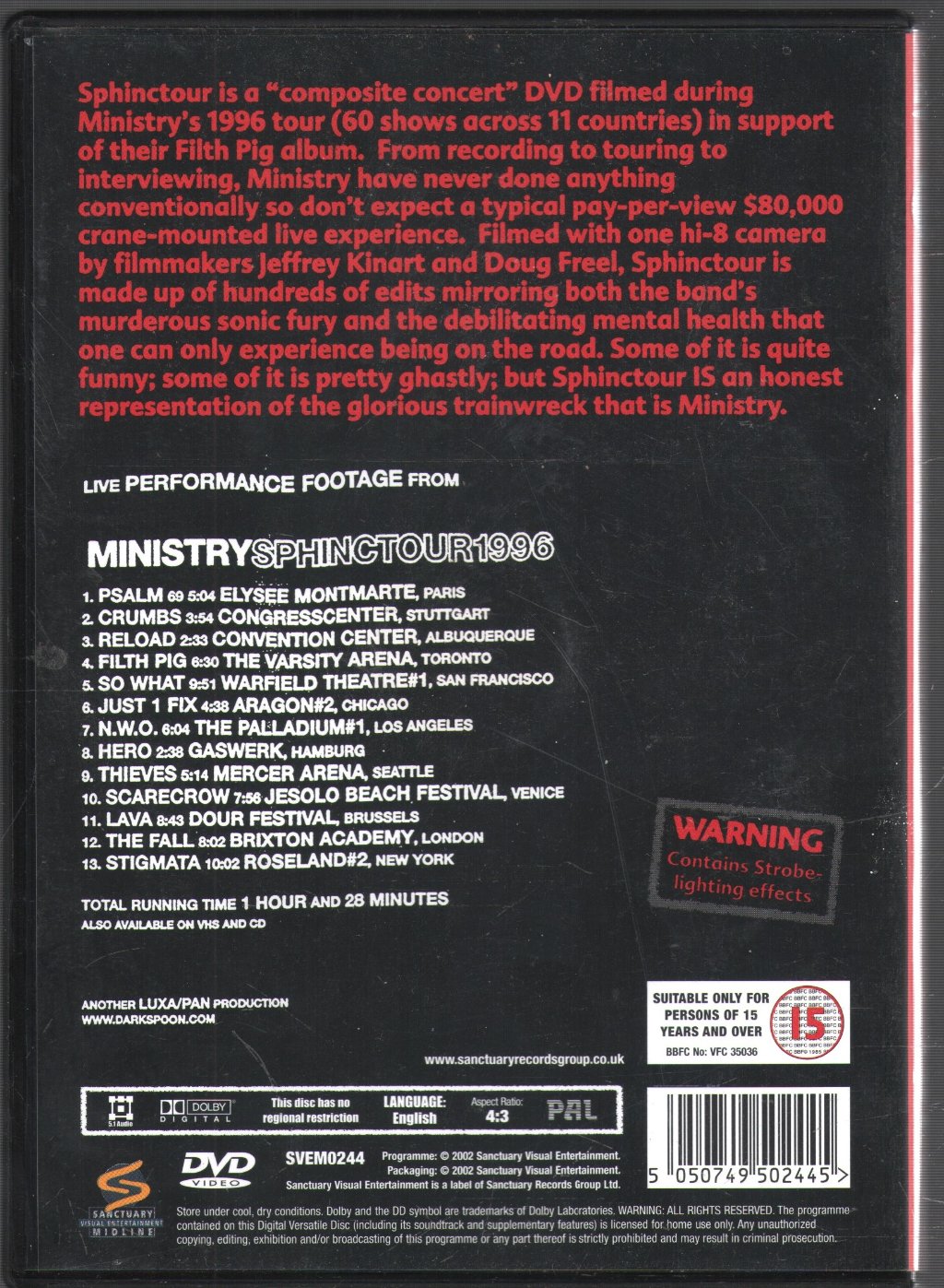 Ministry - Sphinctour - Dvd