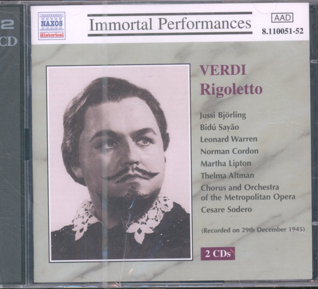 Metropolitan Opera, Cesare Sodero - Verdi: Rigoletto - Double Cd