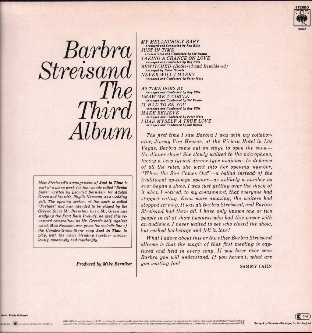 Barbra Streisand - Third Album - Lp