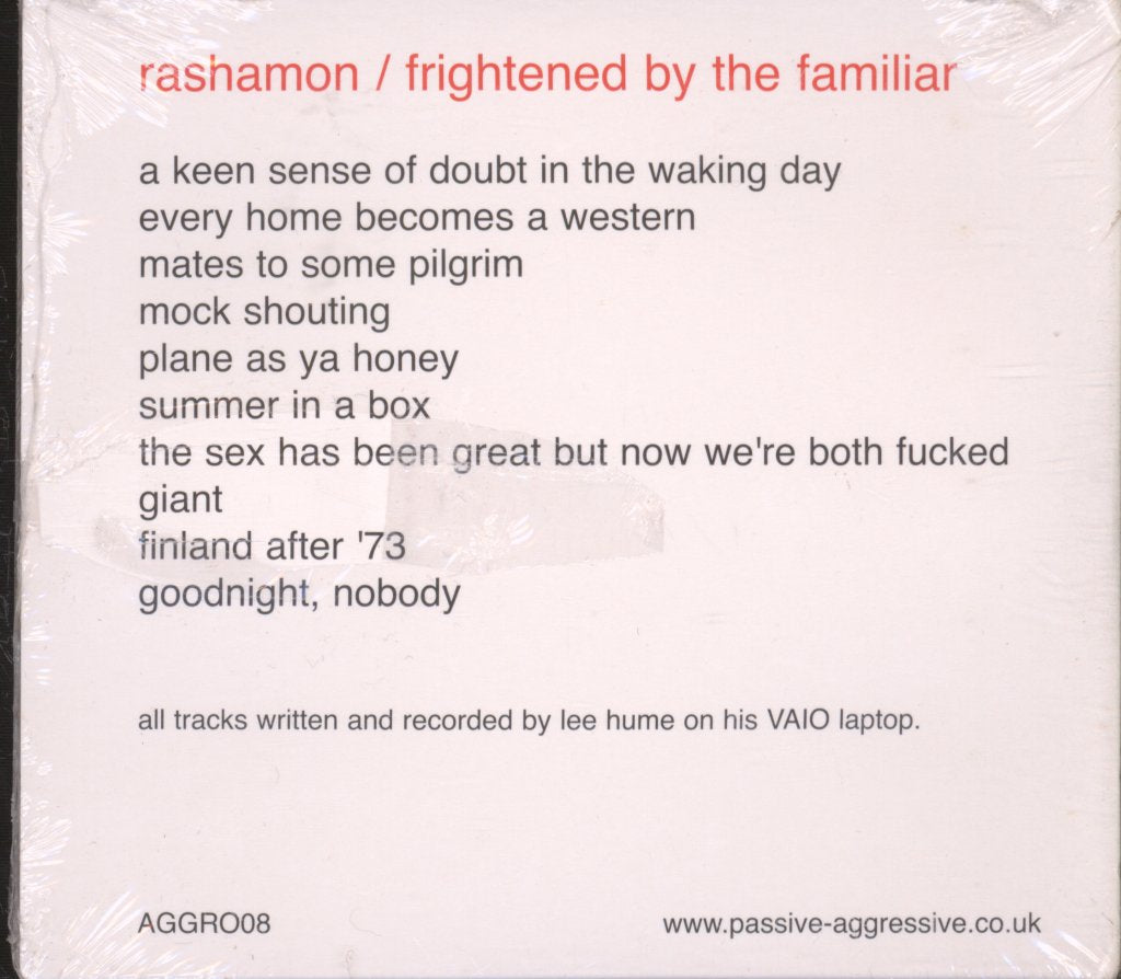 Rashamon - Frightened By The Familiar - Cd