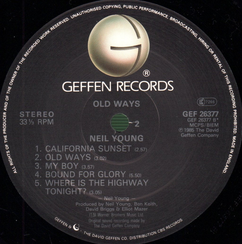 Neil Young - Old Ways - Lp